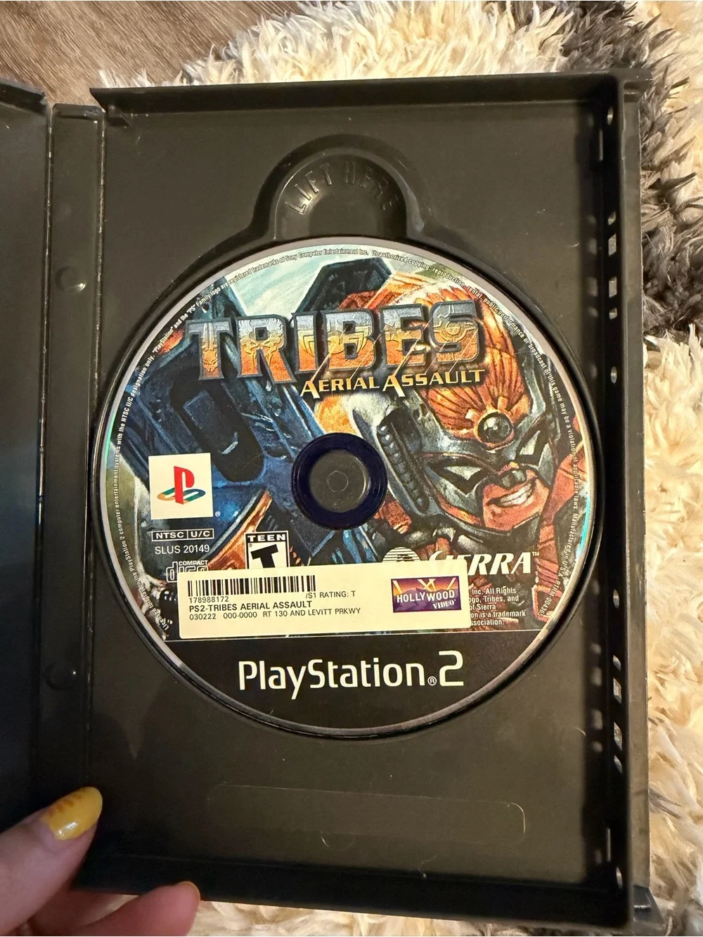 Sony PlayStation 2 Tribes: Aerial Assault - Black with Blue & Orange Cover Art